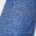 Günstiger Preis einfach gefärbt blau 100% Polyester Satin Jacquard Vorhang Stoff für Großhandel